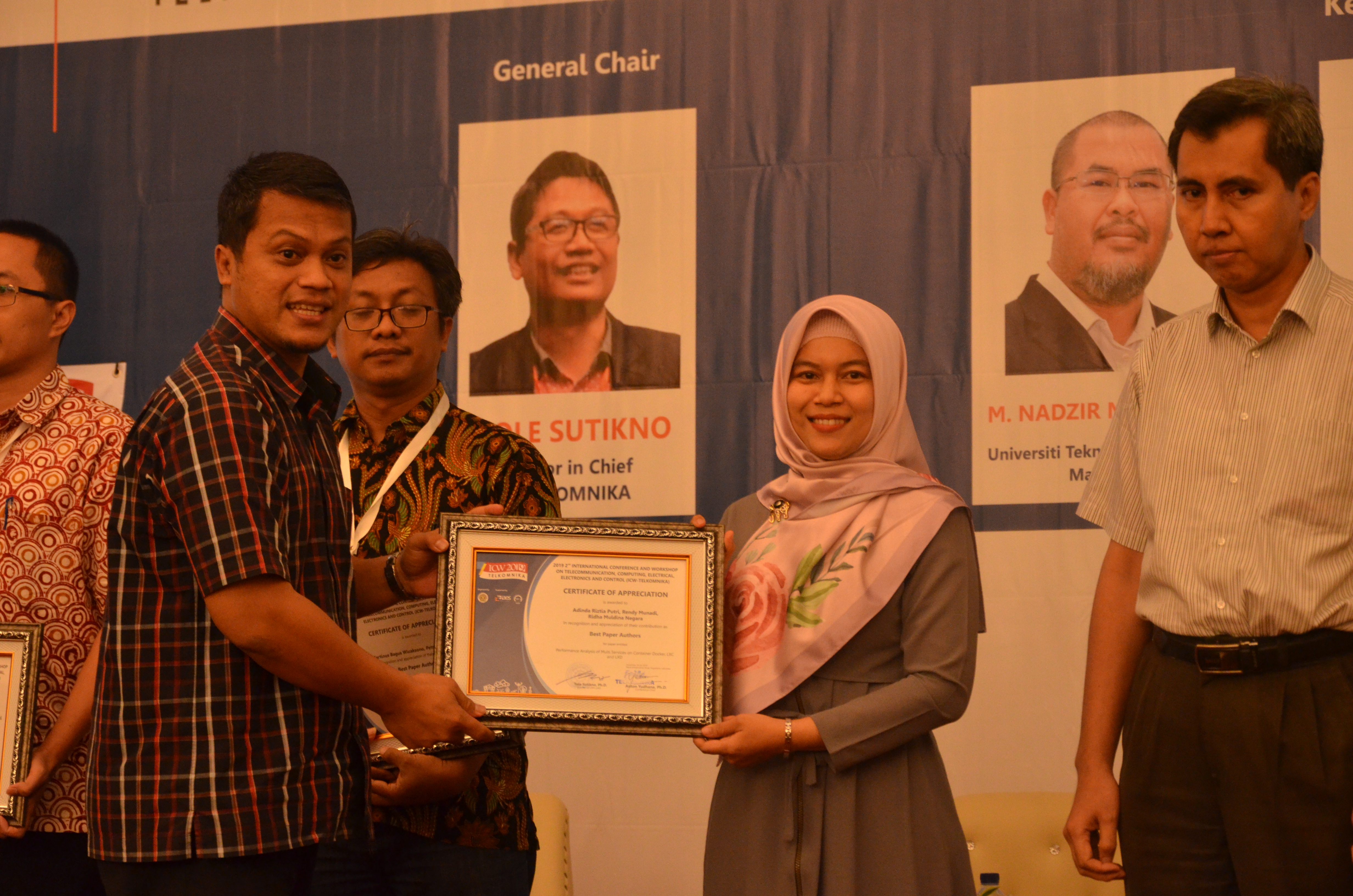 Read more about the article Reward for Ridha – ICW-TELKOMNIKA 2019