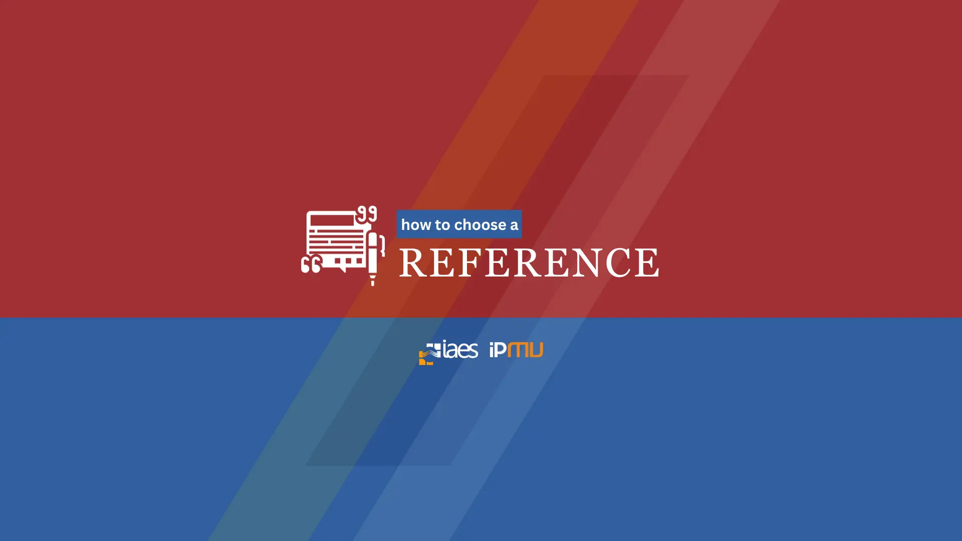 Read more about the article How to choose a reference?