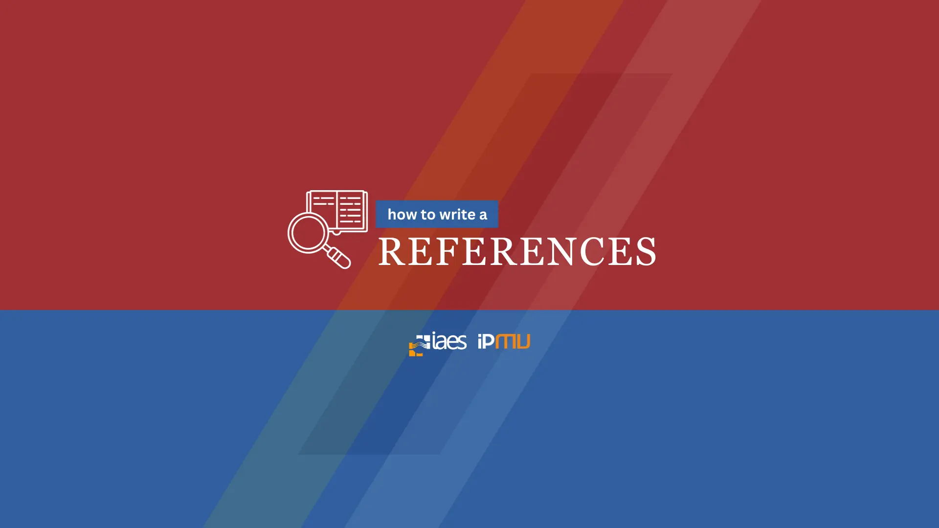 How to write reference section?
